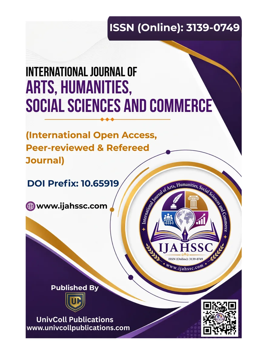 International Journal of Arts, Humanities, Social Sciences and Commerce cover