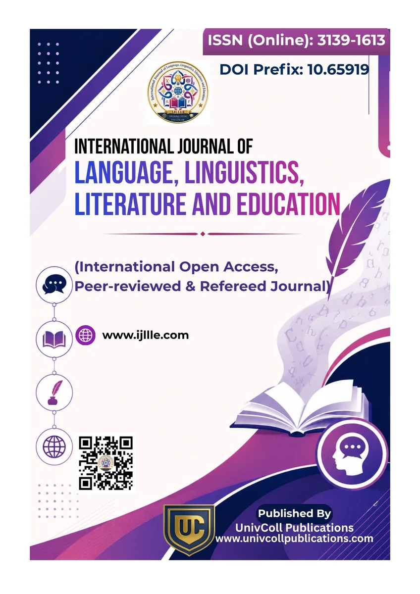 International Journal of Language, Linguistics, Literature and Education journal cover